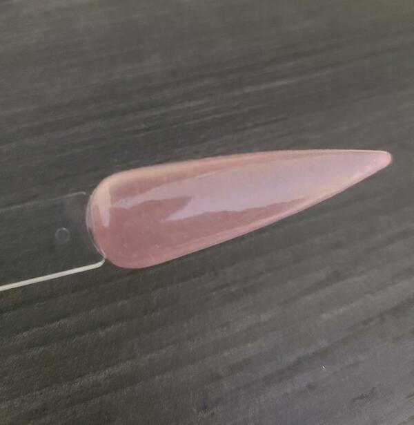 Nail polish swatch / manicure of shade Great Lakes Dips Sheer Pink