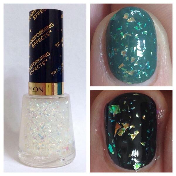 Nail polish swatch / manicure of shade Revlon Cosmic Flakies
