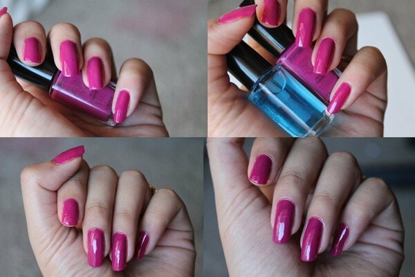 Nail polish swatch / manicure of shade L'Oréal Berry Chic