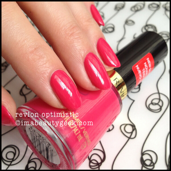 Nail polish swatch / manicure of shade Revlon Optimistic
