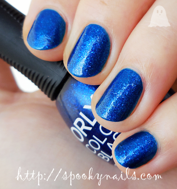 Nail polish swatch / manicure of shade Orly Royal Gloss Glitter