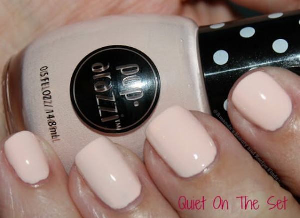 Nail polish swatch / manicure of shade Pop-arazzi Quiet On The Set