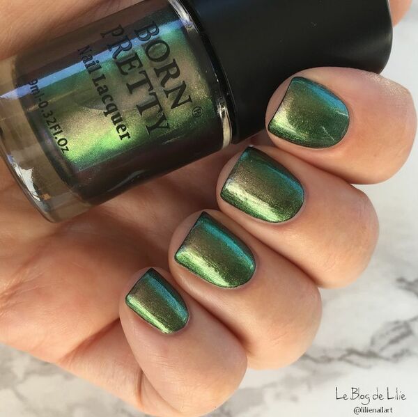 Nail polish swatch / manicure of shade Born Pretty Mermaid Tears