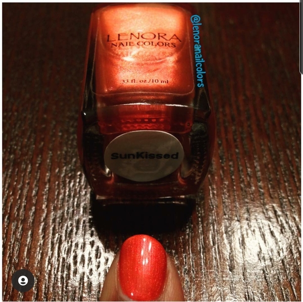 Nail polish swatch / manicure of shade Lenora Nail Colors SunKissed