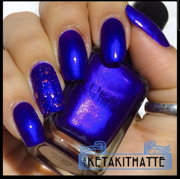 Nail polish swatch / manicure of shade Lenora Nail Colors Purple Pride