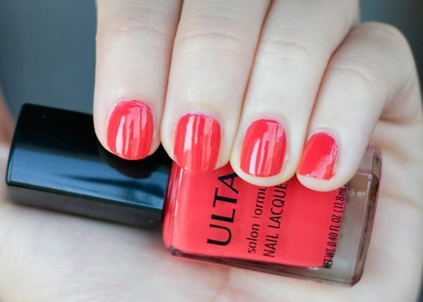 Nail polish swatch / manicure of shade Ulta Eye Popping Poppy