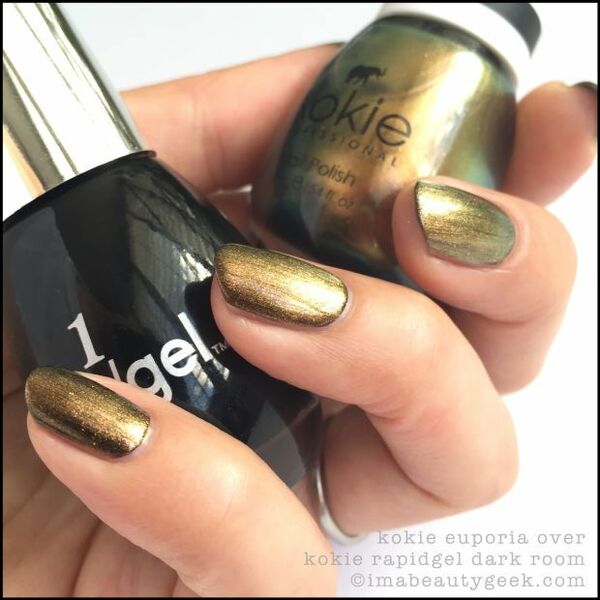 Nail polish swatch / manicure of shade Kokie Euphoria