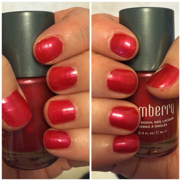 Nail polish swatch / manicure of shade Jamberry Ruby