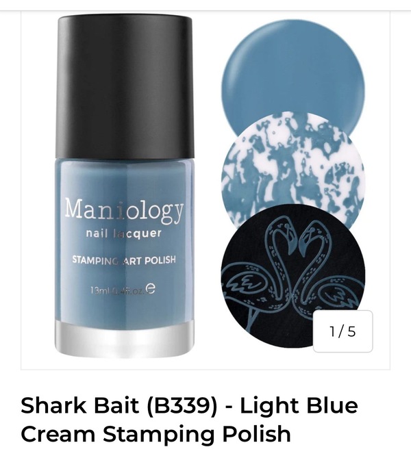 Nail polish swatch / manicure of shade Maniology Shark Bait