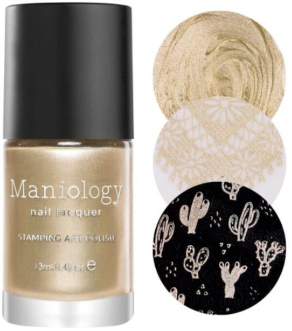 Nail polish swatch / manicure of shade Maniology Gold Rush