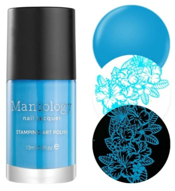 Nail polish swatch / manicure of shade Maniology Blue Glue