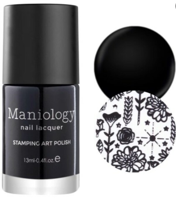 Nail polish swatch / manicure of shade Maniology Sticky Black
