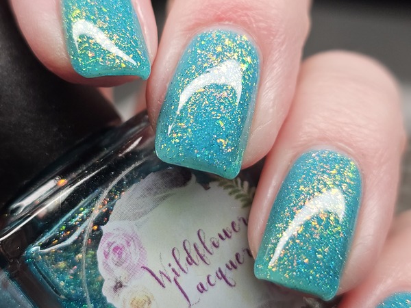 Nail polish swatch / manicure of shade Wildflower Lacquer Don't Play Koi