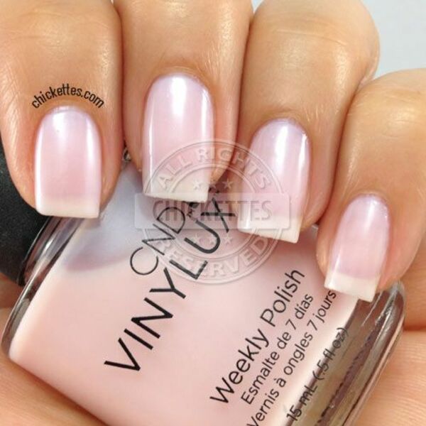 Nail polish swatch / manicure of shade CND French Pink