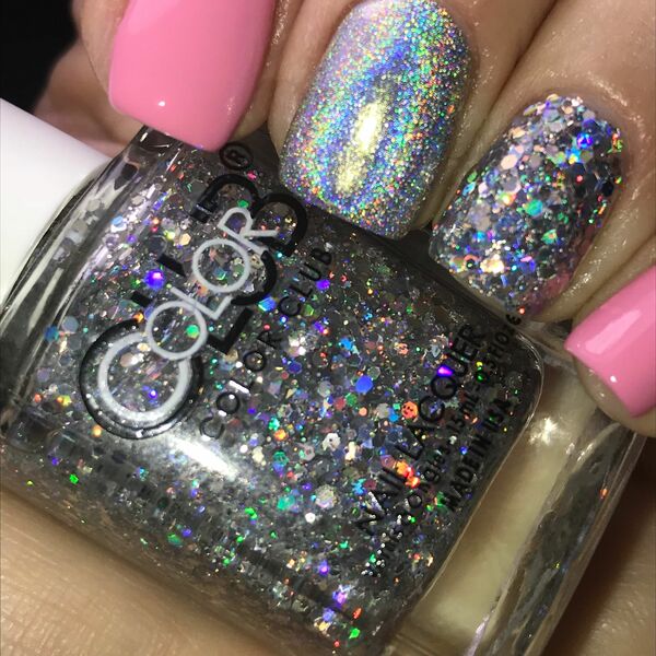 Nail polish swatch / manicure of shade Color Club Bedazzled