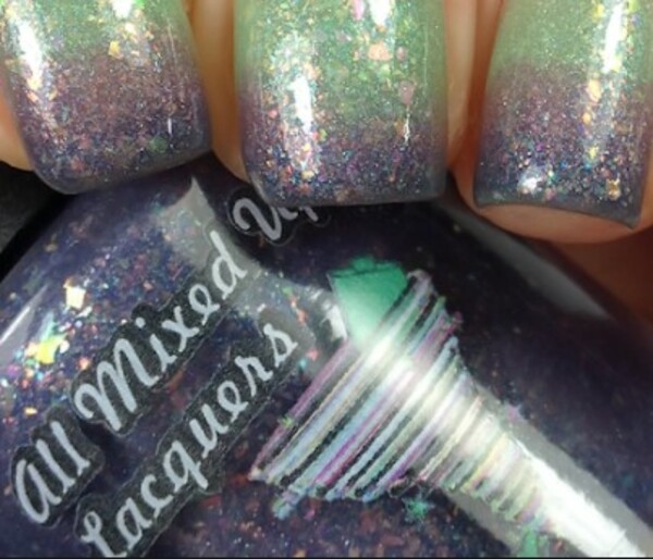 Nail polish swatch / manicure of shade All Mixed Up Star Gazer