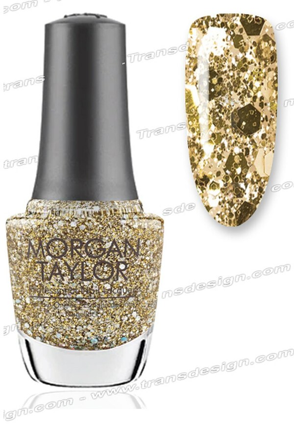 Nail polish swatch / manicure of shade Morgan Taylor All That Glitters is Gold