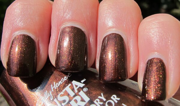 Nail polish swatch / manicure of shade Sally Hansen Cocoa a Go-Go