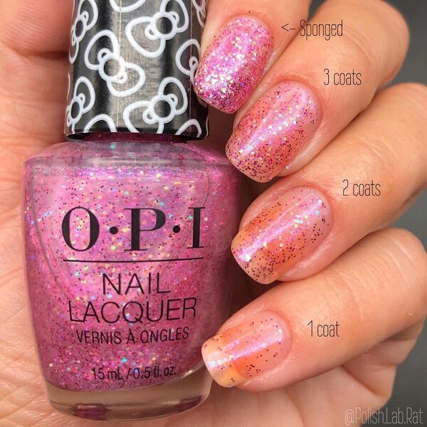 Nail polish swatch / manicure of shade OPI Let's Celebrate!