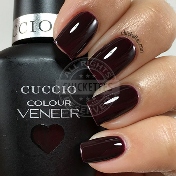 Nail polish swatch / manicure of shade Cuccio Romania After Dark