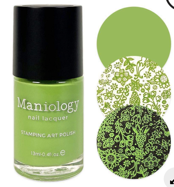 Nail polish swatch / manicure of shade Maniology Sour Apple