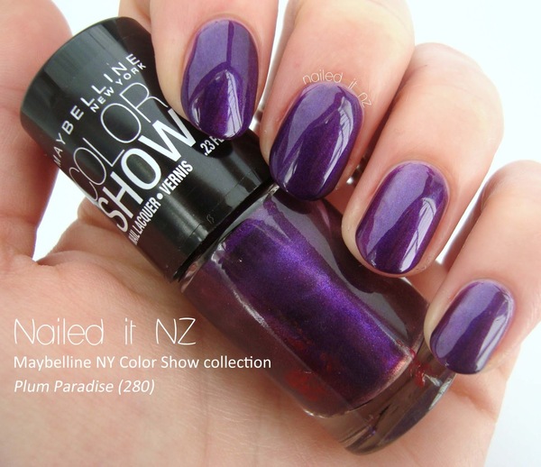 Nail polish swatch / manicure of shade Maybelline Deep in Violet