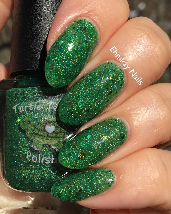 Nail polish swatch / manicure of shade Turtle Tootsie Polish Jazzin' It Up The Mississippi