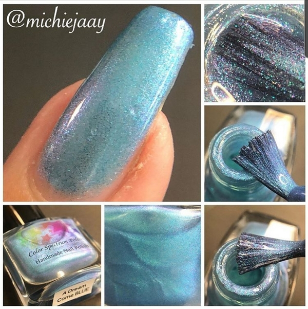 Nail polish swatch / manicure of shade Color Spectrum Polish A Dream Come BLUE