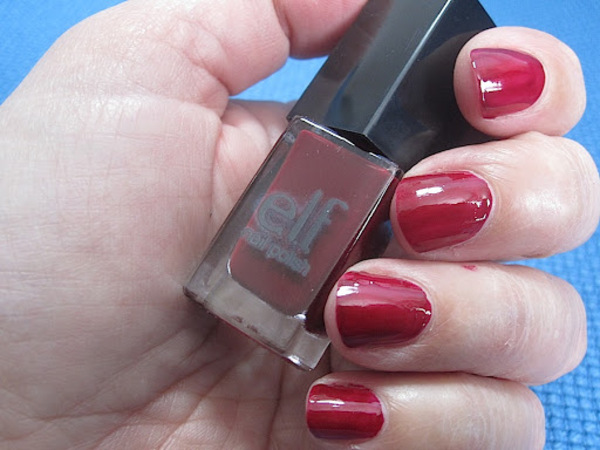 Nail polish swatch / manicure of shade E.L.F. Cherry Bomb