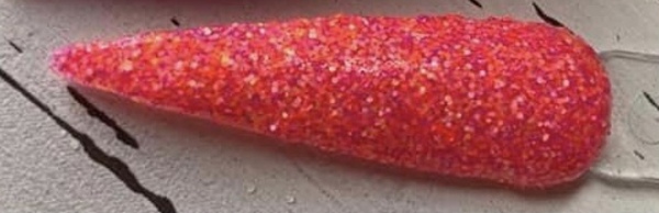 Nail polish swatch / manicure of shade Rocky Mountain Dip Powder Disco Inferno