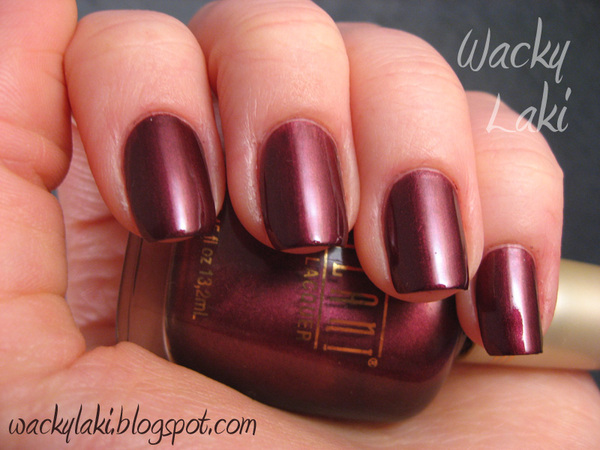 Nail polish swatch / manicure of shade Milani Blackberry Baby