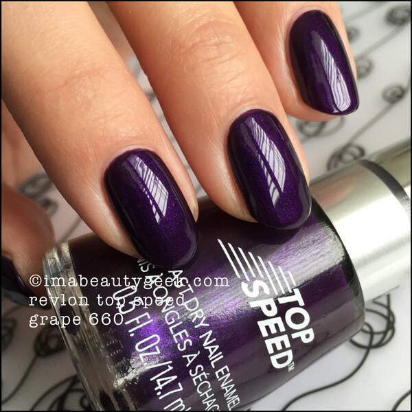 Nail polish swatch / manicure of shade Revlon Grape