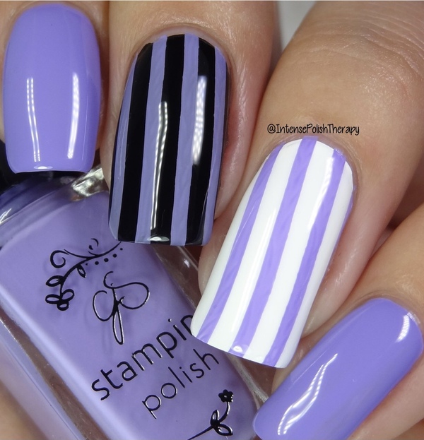 Nail polish swatch / manicure of shade Clear Jelly Stamper Lonnie Loves Lavender