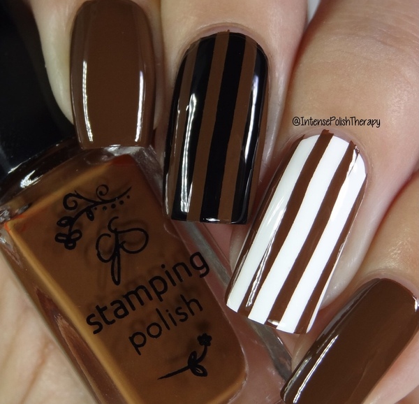 Nail polish swatch / manicure of shade Clear Jelly Stamper You Had Me at Chocolate
