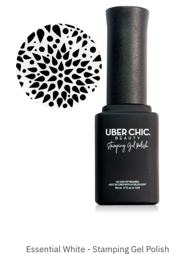 Nail polish swatch / manicure of shade UberChic Essential White