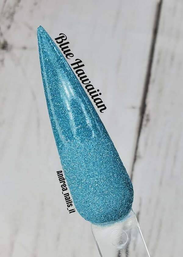 Nail polish swatch / manicure of shade Revel Blue Hawaiian