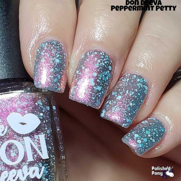 Nail polish swatch / manicure of shade The Don Deeva Peppermint Petty