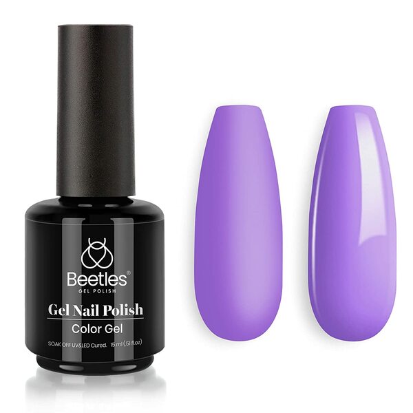 Nail polish swatch / manicure of shade Beetles Viola Violet