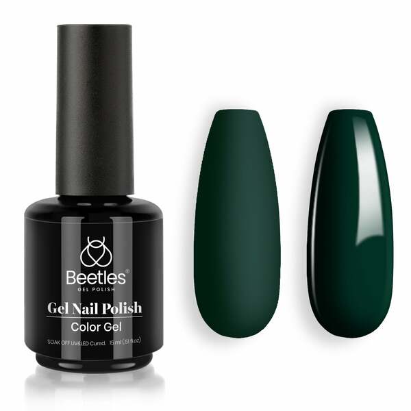 Nail polish swatch / manicure of shade Beetles Emma Emerald