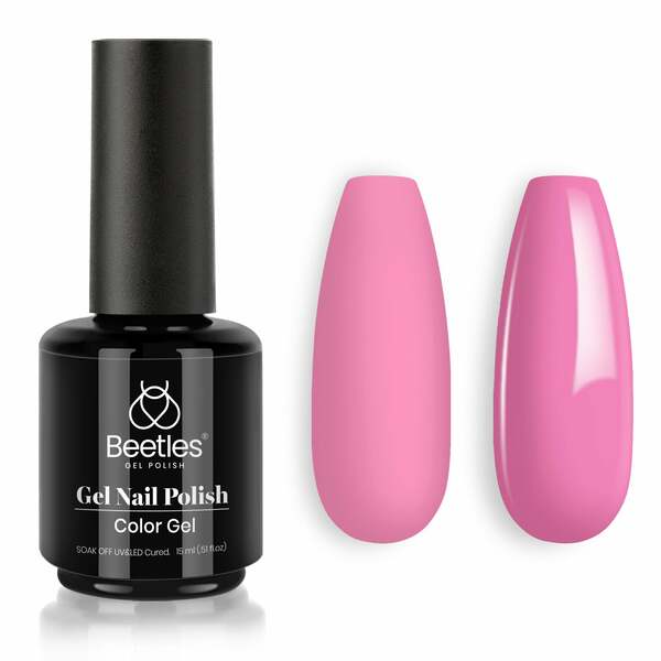 Nail polish swatch / manicure of shade Beetles Kitty Pink