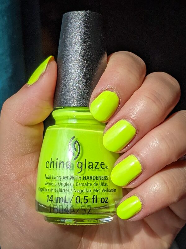 Nail polish swatch / manicure of shade China Glaze Tropic Like It's Hot