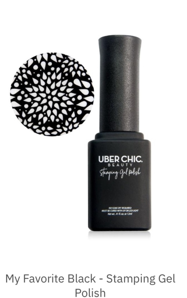 Nail polish swatch / manicure of shade UberChic My Favorite Black