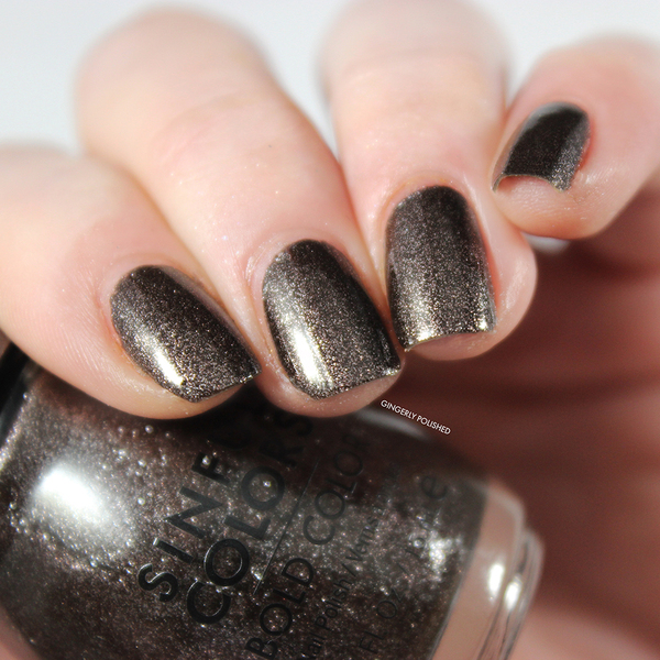 Nail polish swatch / manicure of shade Sinful Colors Smoky Palo Santo