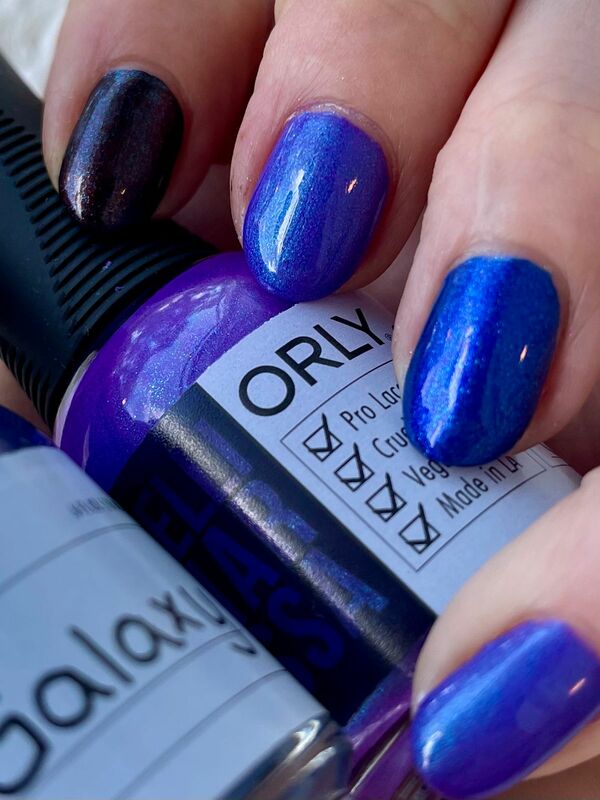 Nail polish swatch / manicure of shade Orly Kelli's Galaxy