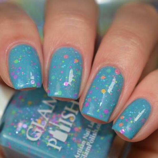 Nail polish swatch / manicure of shade Glam Polish Life Under The Sea is Better