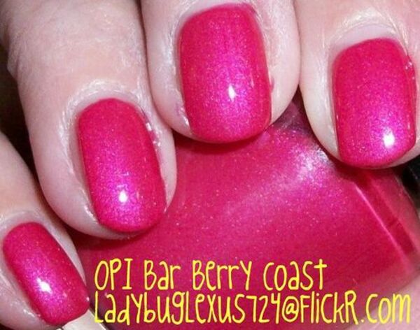 Nail polish swatch / manicure of shade OPI Bar-Berry Coast