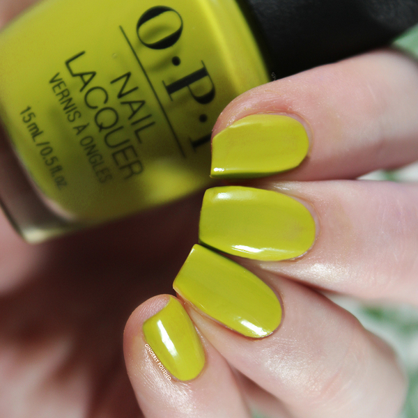 Nail polish swatch / manicure of shade OPI Pear-adise Cove