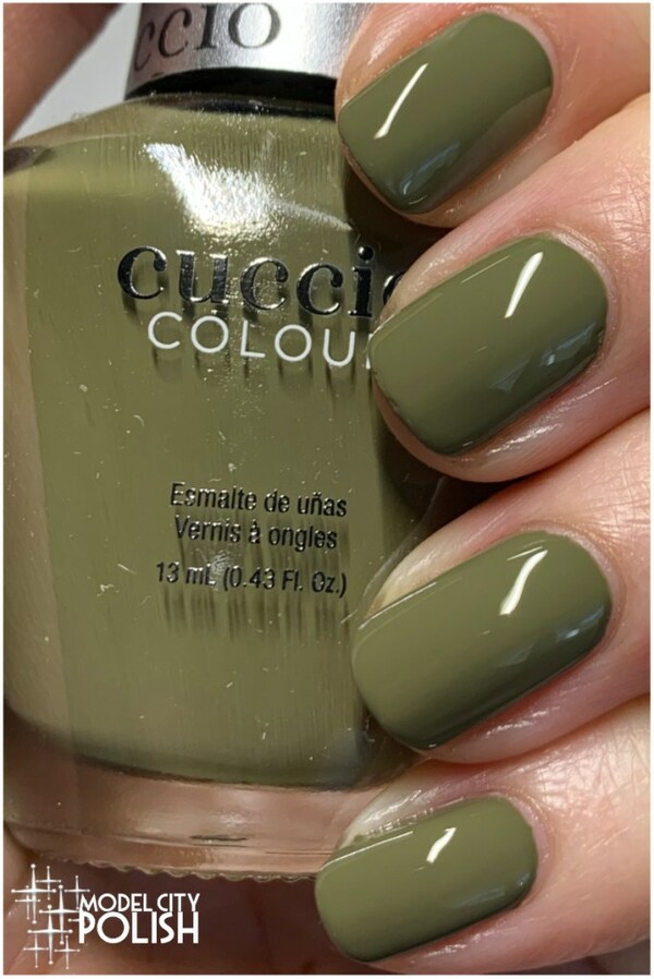 Nail polish swatch / manicure of shade Cuccio Purr-Fect