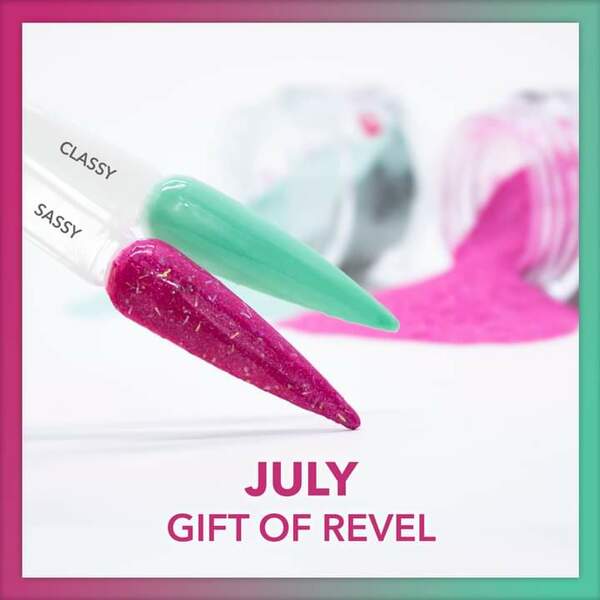 Nail polish swatch / manicure of shade Revel Sassy GOR July 2021