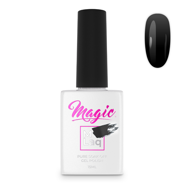 Nail polish swatch / manicure of shade Mlaq Carbon Black